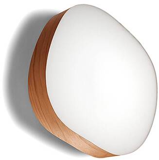 LZF Guijarro Large LED wandlamp, kersen kersenbruin, wit