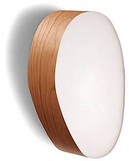 LZF Guijarro Small LED wandlamp, kersen kersenbruin, wit