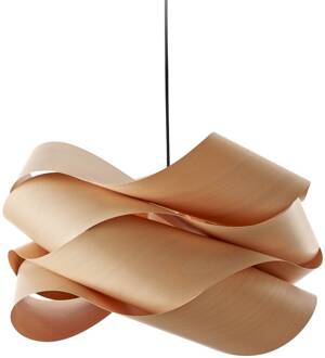 LZF hanglamp, beukenhout/nikkelkleurig, Ø 46 cm, hout beuken, nikkel