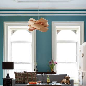 LZF hanglamp, beukenhout/nikkelkleurig, Ø 69 cm, hout beuken, nikkel