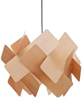 LZF hanglamp Escape, beuken/nikkelkleurig, Ø 30 cm, hout beuken, nikkel