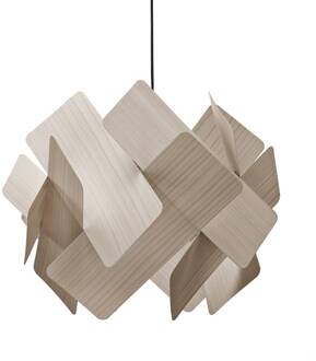 LZF hanglamp Escape, grijs/nikkelkleurig, Ø 30 cm, hout grijs, nikkel