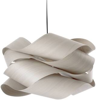 LZF hanglamp Link, grijs/nikkelkleurig, Ø 69 cm, hout grijs, nikkel