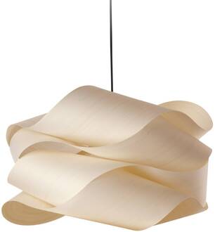 LZF hanglamp Link, ivoorkleurig/nikkelkleurig Ø 46 cm hout ivoor, nikkel