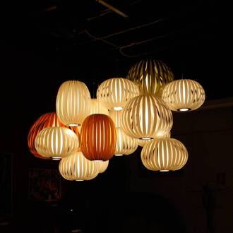 LZF Hanglamp Poppy Medium, beukenhout