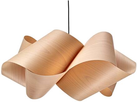 LZF hanglamp Swirl, beuk/nikkelkleurig, Ø 54 cm, hout beuken, nikkel