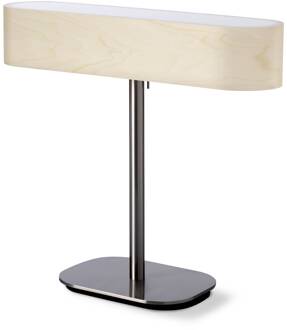 LZF I-Club LED tafellamp, dimmer, ivoor ivoor, geborsteld nikkel