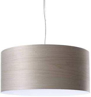 LZF LED hanglamp Gea, grijs, Ø 42 cm, hout grijs, nikkel