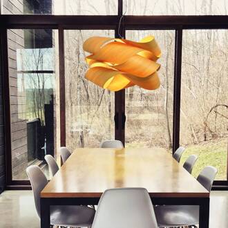 LZF Link hanglamp, kabel zwart Ø 69cm geel