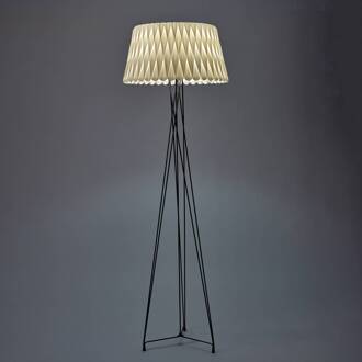 LZF Lola driebeen-vloerlamp, zwart/ivoor zwart, ivoor