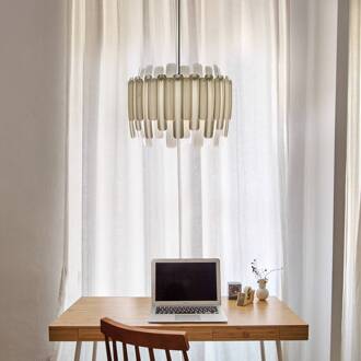 LZF Maruja houten hanglamp, ivoor