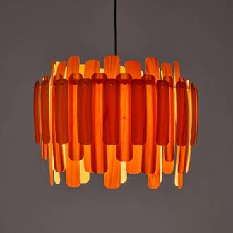 LZF Maruja houten hanglamp, oranje