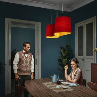 LZF New Wave hanglamp, rood/geel rood, geel