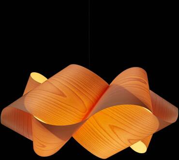 LZF Swirl hanglamp kabel zwart Ø 54 cm beuken beuken naturel