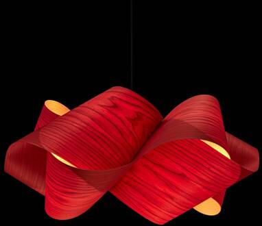LZF Swirl hanglamp, kabel zwart Ø 54cm rood