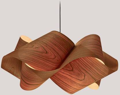 LZF Swirl hanglamp, kersenhout naturel, Ø 75 cm natuurlijke kersenboom