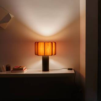 LZF tafellamp Kactos, kersenhoutkleurig/zwart, hoogte 52 cm kersenhout, zwart