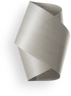 LZF wandlamp Orbit, grijs, breedte 19 cm, hout