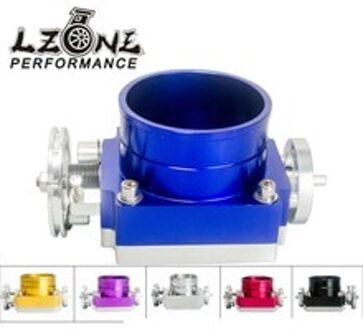 Lzone 90Mm Gasklephuis Performance Inlaatspruitstuk Billet Aluminium High Flow JR6990 zilver