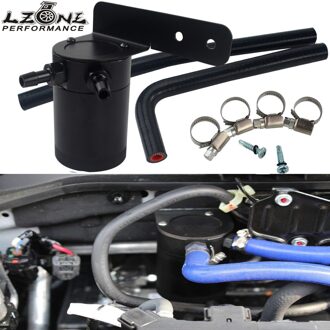 Lzone-Olie Catch Can Tank/Air-Olie Separator Kit Voor Honda Civic 16-17 Zwart Met slang JR-TK58