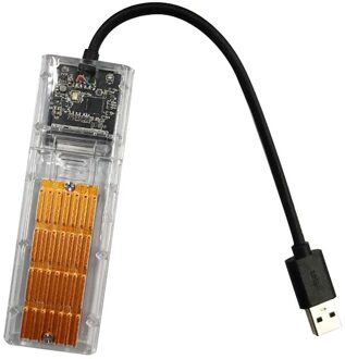 M.2 Ngff Ssd Sata Naar Usb 3.0 Externe Behuizing Opslag Aluminium Case Adapter gouden