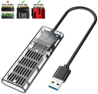 M.2 Ngff Ssd Sata Naar Usb 3.0 Externe Behuizing Opslag Aluminium Case Adapter Zwart
