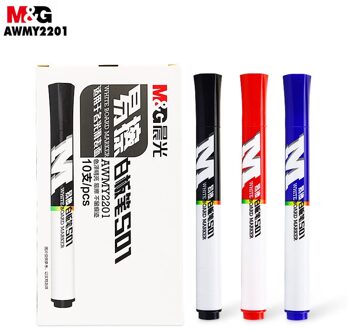 M & G S01 Mark Pen. Watergedragen Eenvoudig Te Wissen Whiteboard Pen Uitwisbare Whiteboard Marker Pen Kantoorbenodigdheden. AWMY2201 blauw 10stk