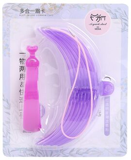 M'j 8Pcs Wenkbrauw Shaper Make Sjabloon Wenkbrauw Grooming Shaping Stencil Kit Diy Wenkbrauw Sjabloon Herbruikbare 8 In1 Wenkbrauw geel