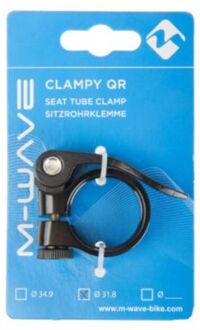 M-Wave Zadelpenklem Clampy-QR 31,8 mm aluminium zwart