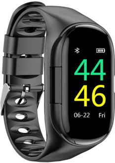 M1 Ai Smart Armband Wearbuds Bluetooth Hoofdtelefoon Hartslagmeter Draagbare Sport Polsband Fitness Stappenteller Oortelefoon A 1stk