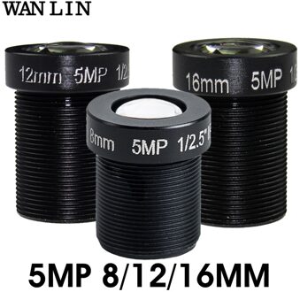 M12 5MP 8Mm 12Mm 16Mm Cctv Lens 5.0Megapixel Voor Hd Beveiliging Ip Camera F2.0 1/2.5"