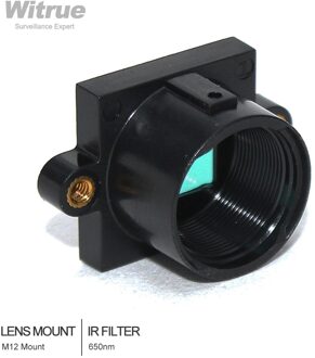 M12 Lens Mount Houder Pc + 30% Gf Met 650nm Ir Filter Ondersteuning 20Mm Gat Afstand Voor Pcb Board module Of Cctv Camera