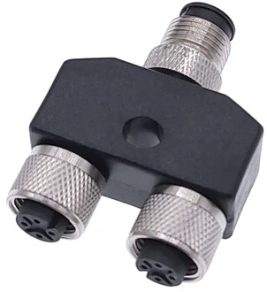 M12 three-way pipe waterproof sensor connector Conversion plug Male Female 4 5 pin