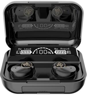 M16 Bluetooth Oordopjes Tws Headset Draadloze Koptelefoon Touch Control Hifi Hd Stereo Oordopjes Digitale Display Sport Waterdicht