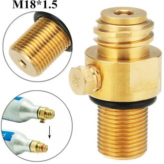 M18 * 1.5 Co2 Valve Adapter Vervangbare Transverter Geschikt Fot Soda Machine Vervangbare Klep, Vaak Gebruikt Voor Sodastream