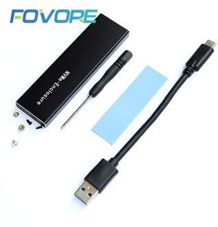 M2 Nvme Usb 3.1 Adapter Case Nvme Ssd M2 Naar Usb Adapter M.2 USB3.1 Behuizing Voor M.2 2280 2260 2242 2230 Ssd Chip RTL9210