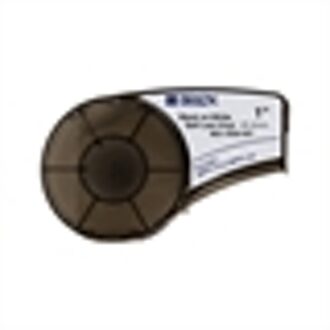 M21-1000-427 tape gelamineerd vinyl | zwart op wit | 25,4mm x 4,30m