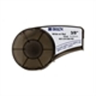 M21-375-595-RD tape vinyl | wit op rood | 9,53mm x 6,40m