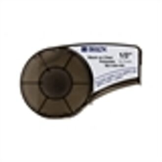 M21-500-430 tape polyester | zwart op transparant | 12,7mm x 6,40m
