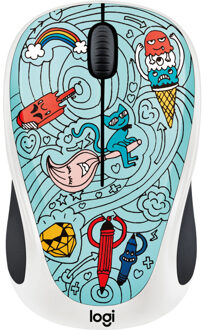 M238 Doodle Wireless Mouse - Bae-Bee Blue Multikleur