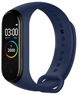 M4 Bloeddruk Zuurstof Aangesloten Horloge IP67 Waterdichte Fitness Armband Activiteit Tracker Sport Smart Horloges Voor Ios Android blauw