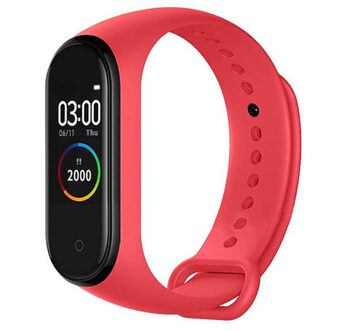 M4 Bloeddruk Zuurstof Aangesloten Horloge IP67 Waterdichte Fitness Armband Activiteit Tracker Sport Smart Horloges Voor Ios Android rood
