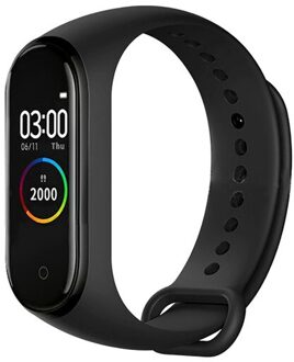 M4 Bloeddruk Zuurstof Aangesloten Horloge IP67 Waterdichte Fitness Armband Activiteit Tracker Sport Smart Horloges Voor Ios Android zwart