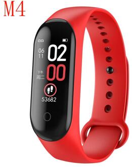 M4 M5 Smart Band Horloge Armband Polsband Sport Gezondheid Waterdicht Activiteit Tracker Smart Band Sport Fitness Armband Horloge M4 rood