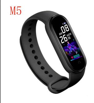 M4 M5 Smart Band Horloge Armband Polsband Sport Gezondheid Waterdicht Activiteit Tracker Smart Band Sport Fitness Armband Horloge M5 zwart
