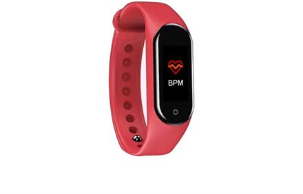 M4 Plus Smart Armband Foto Uploaden Muziek Controle Weersverwachting Stap Hartslag Bloeddruk Oefening Armband rood