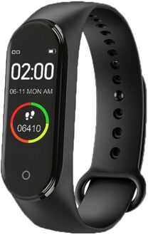 M4 Smart Armband 0.96Inch Kleurenscherm Slimme Horloge Sport Band Gezondheid Slaap Tracker Motion Hartslag Bluetooth Smart Armband zwart