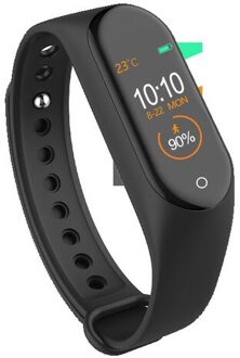 M4 Smart band 4 Fitness Tracker Horloge speelgoed Sport armband Hartslag Bloeddruk Smartband Monitor Gezondheid Polsband speelgoed zwart