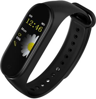 M4 Smart Band Horloge Armband Polsband Hartslag En Bloeddruk Monitoring Waterdichte Stappenteller Bluetooth Sport Armband zwart