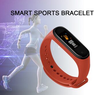 M4 Smart Horloge Band Hartslagmeter Fitness Monitor Bericht Herinnering Kleurrijke Screen Armband Sport Band oranje